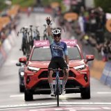 Une belle victoire pour Andrea Vendrame KEYSTONE/AP/Massimo Paolone